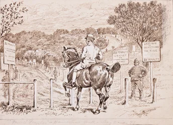 Wo man reitet, Illustration für Punch, 1883